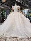 HW63 Handmade Bling Bling Princess Wedding Gown