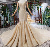 HW52 Luxury Spaghetti Straps mermaid wedding dress with jacket