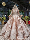CG100 Fashion Muslim glitter Wedding Gown