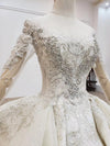 HW176 Luxury Crystal Beading Sequined Wedding Gown