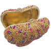 Cb274 Multicoloured Crown Shape Crystal Clutch Purses
