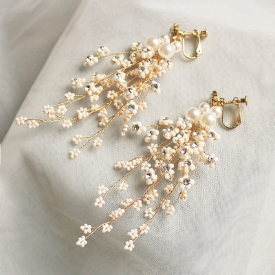 BJ427 Simulated-pearl Bridal Jewelry sets ( Crown+Earrings )