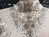 HW114 Luxurious High neck puff long sleeve  wedding gown