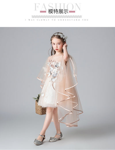 FG401 Champagne sequined First Communion dress