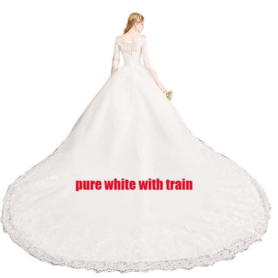 CW403 Real Pictures Half Sleeve Lace Bridal Dresses