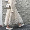CK69 Elastic Waist Floral Sequins Midi Skirts (3 Colors )