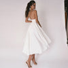 SS151 Simple Thin Straps Criss Cross Satin Bridal dress