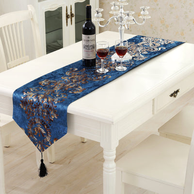 DIY365 Soft Flocking Table Runner with Tassel ( 6 Colors )