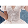 HW406 V-neck short sleeve Wedding Gown