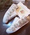 BS30 Handmade korean style rhinestone fringe Bridal sneakers(3 Colors)