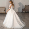 CW505 Plus Size V-neck Half Sleeves A-line Bridal Gown