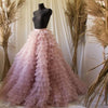 CK73 Custom Made Ruffles puffy Bridal Tulle Skirts