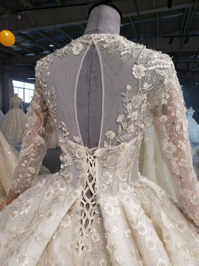 HW120 Glamorous full sleeve Wedding Dress