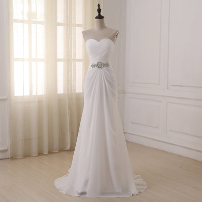 CW520 Real pictures Cheap Sweetheart Chiffon Wedding Dress