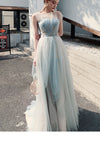BH306 Light Blue Homecoming Dress
