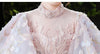 FG466 : 3d flower blue Princess Girl Dress