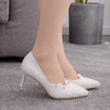 BS173 Simple White Bridal shoes