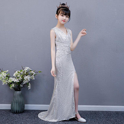 FG330 Sequined Evening Gown for Girls