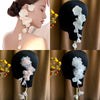 BJ552 Beautiful Flower fabric long Bridal hair Accessories