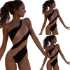 SW55 One Shoulder Striped One Piece Swimsuit