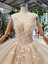 HW113 Luxury champagne spaghetti straps Wedding dress