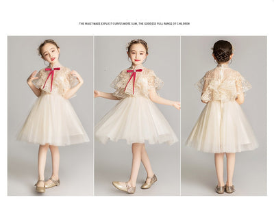 FG327 : 3 Styles Champagne Tulle First communion dress