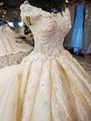 Luxury off shoulder sweetheart ball gown wedding dress