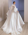 CW526 Simple Puff Sleeve Bridal dress