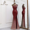 PP586 One shoulder sequin evening dresses ( 5 Colors )