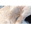 HW339 Gorgeous Shiny 3/4 Sleeve Wedding Gowns