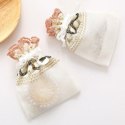 DIY354 : 12pcs/lot Lace Drawstring Gift Bags ( 2 Colors )