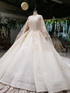 HW156 Plus size sequin rhinestone Pearl Beaded Wedding Gown