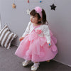 FG222 : 3pcs Sets :Baby Dress+Coat+Hairband(Pink/White/Red)