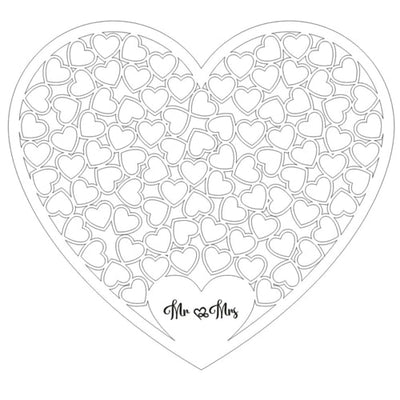 DIY305 Heart shape wooden Wedding Guest book