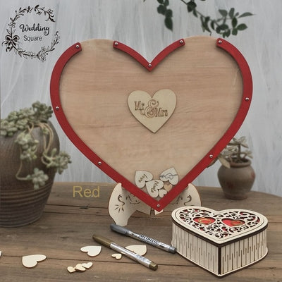 DIY165 Hearts drop unique  Wedding Guestbook (8 Styles)