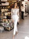 PD71 : 2in1 Wedding Jumpsuit with detachable skirt