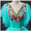 CG128 Green embroidery Quinceanera dress