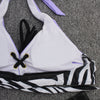 SW30 Halter neck Bikinis Sets (Purple/Black)