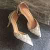 BS122 Custom colors diamond sequin Bridal shoes