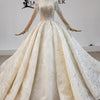 HW242 Real Photo handmade long sleeves beading Wedding Gown