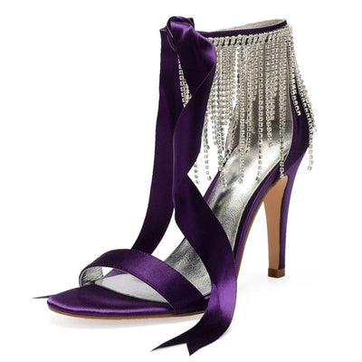 BS115 Crystals Tassel Bridal Shoes ( 13 Colors )