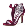 BS114 Rhinestones satin Bridal Heels ( 13 Colors)