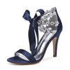 BS114 Rhinestones satin Bridal Heels ( 13 Colors)