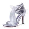 BS114 Rhinestones satin Bridal Heels ( 13 Colors)
