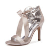 BS114 Rhinestones satin Bridal Heels ( 13 Colors)