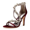 BS124 Satin & Rhinestones Wedding Heels (26 Colors)