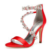 BS124 Satin & Rhinestones Wedding Heels (26 Colors)