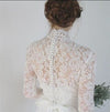 WJ72 Bridal Jacket high neck long sleeve
