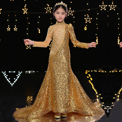 FG336 Luxury sequin Girl Pageant Dresses (2 Colors)