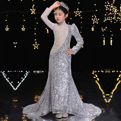 FG336 Luxury sequin Girl Pageant Dresses (2 Colors)